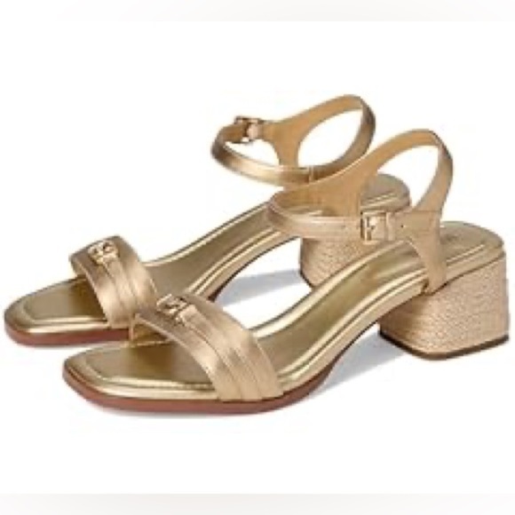 Michael Kors Women's Mandy Mid Sandals with Heel, Pale Gold - Picture 3 of 10
